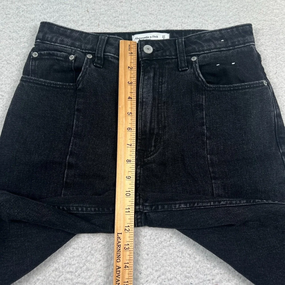 Abercrombie & Fitch Jeans Womens 27 Curve‎ Love Skinny High Rise Split Hem Black